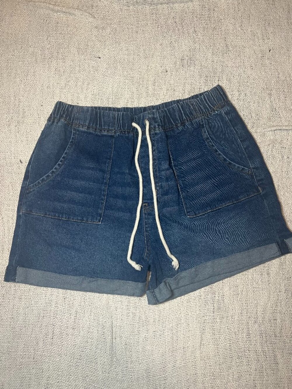 No Boundaries Women's Pull-On Denim Shorts Size XXXL